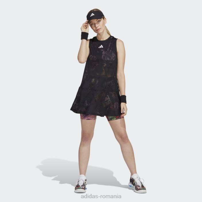 Adidas rochie tenis melbourne neagra femei negru/multicolor 2JBN9992