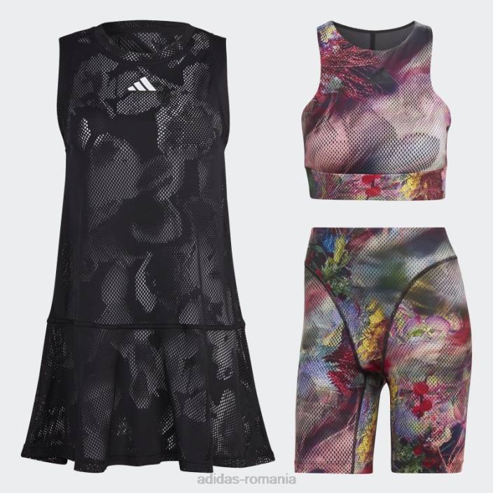 Adidas rochie tenis melbourne neagra femei negru/multicolor 2JBN9992
