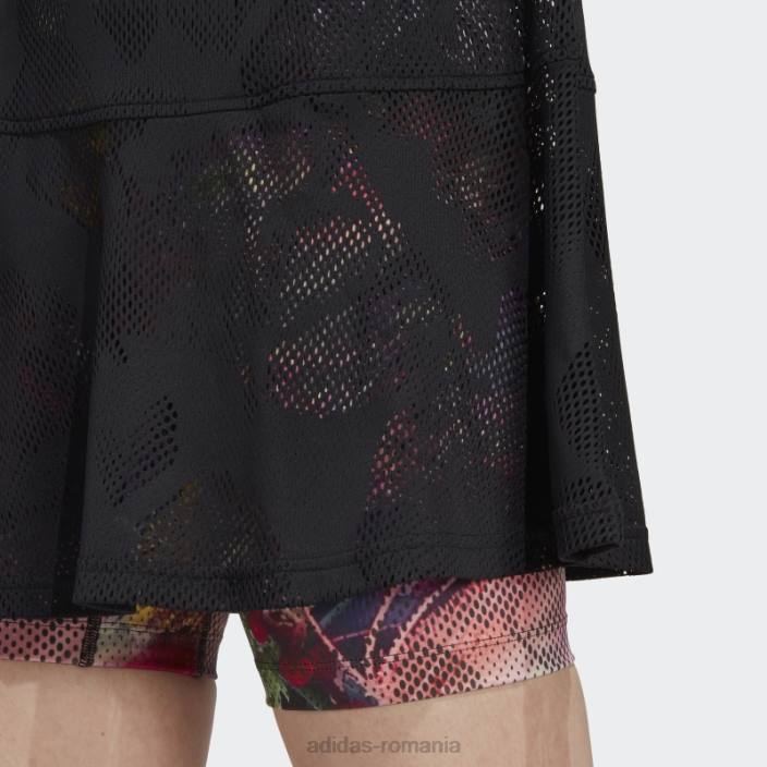 Adidas rochie tenis melbourne neagra femei negru/multicolor 2JBN9992