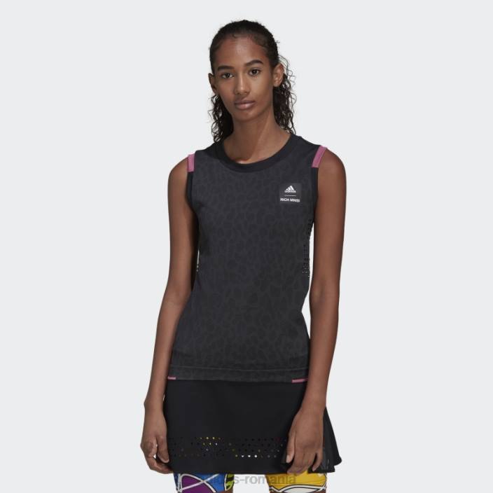 Adidas top negru bogat mnisi tenis primeknit femei negru 2JBN3136