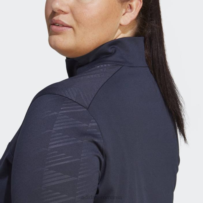 Adidas Top cu mânecă lungă cu jumătate de fermoar multiplu ink Terrex (mărime plus) femei cerneală 2JBN17242