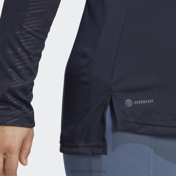 Adidas Top cu mânecă lungă cu jumătate de fermoar multiplu ink Terrex (mărime plus) femei cerneală 2JBN17242