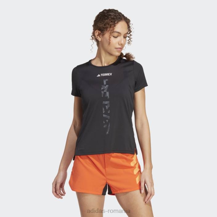 Adidas Tricou de alergare terrex agravic negru femei negru 2JBN10099