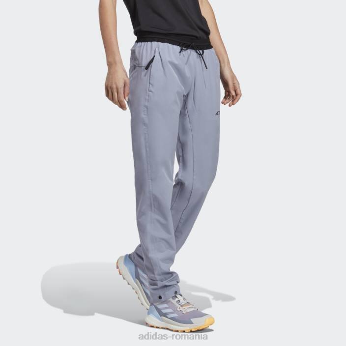 Adidas argintiu violet terrex liteflex pantaloni de trening drumeții femei violet argintiu 2JBN16996