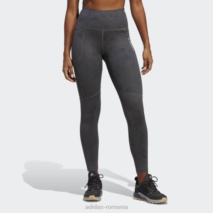 Adidas colanți gri terrex cu imprimeu multiplu femei gri 2JBN17194