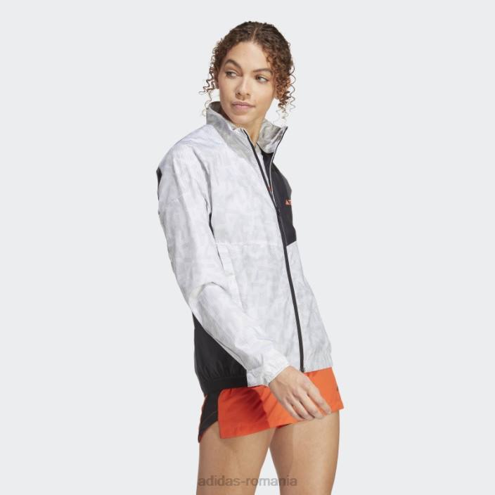 Adidas fashion terrex trail running windbreaker gri femei alb/gri 2JBN17027