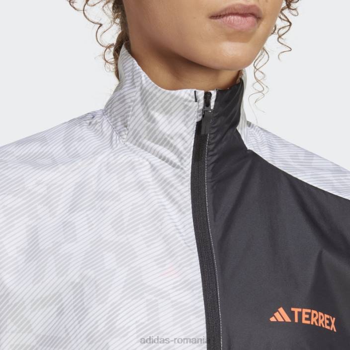 Adidas fashion terrex trail running windbreaker gri femei alb/gri 2JBN17027
