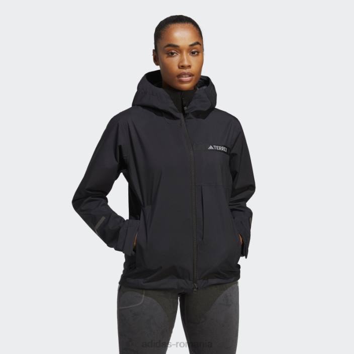 Adidas geacă de ploaie terrex multi rain.rdy 2,5 straturi neagră femei negru 2JBN17035
