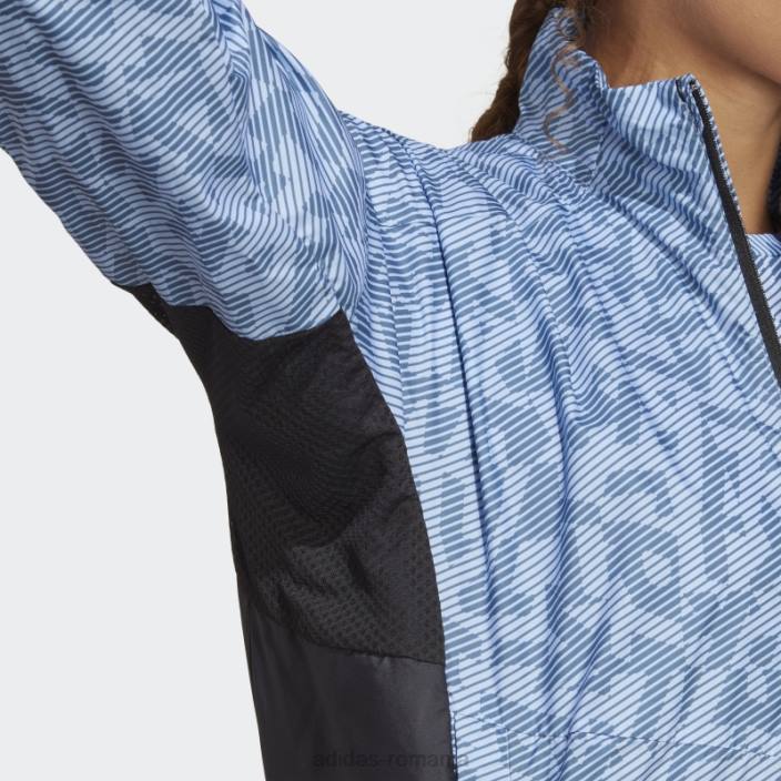 Adidas geacă de vânt terrex trail running albastru zori femei albastru zori/oțel 2JBN10021