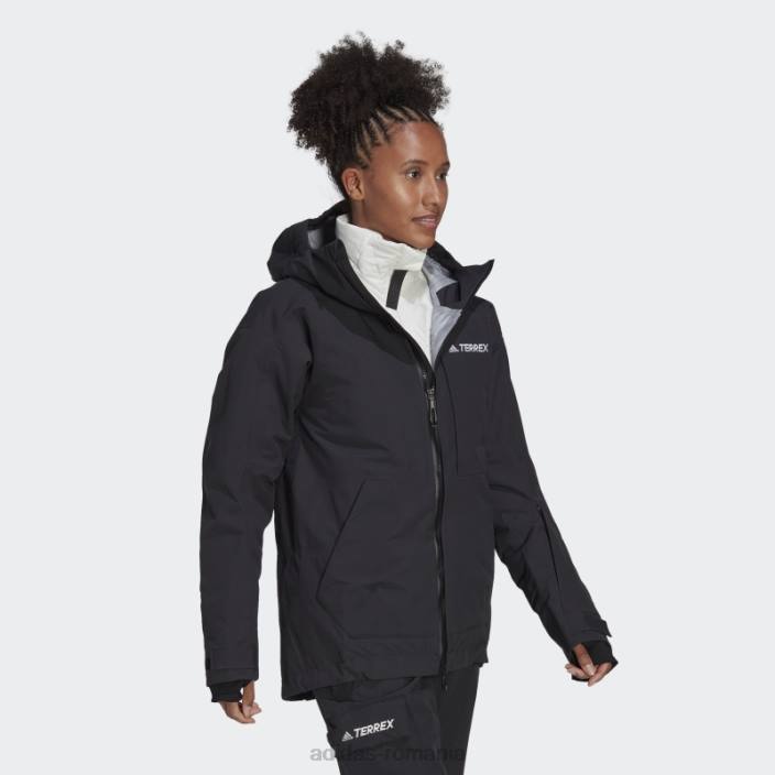 Adidas geacă de zăpadă nailon post-consum terrex 3l neagră femei negru 2JBN17498