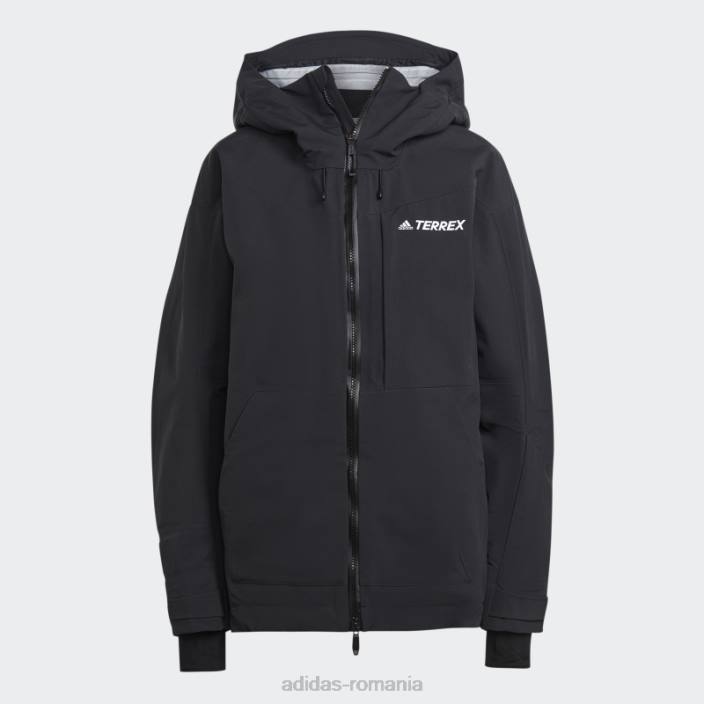 Adidas geacă de zăpadă nailon post-consum terrex 3l neagră femei negru 2JBN17498