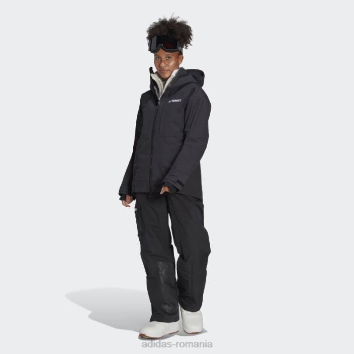 Adidas geacă de zăpadă nailon post-consum terrex 3l neagră femei negru 2JBN17498