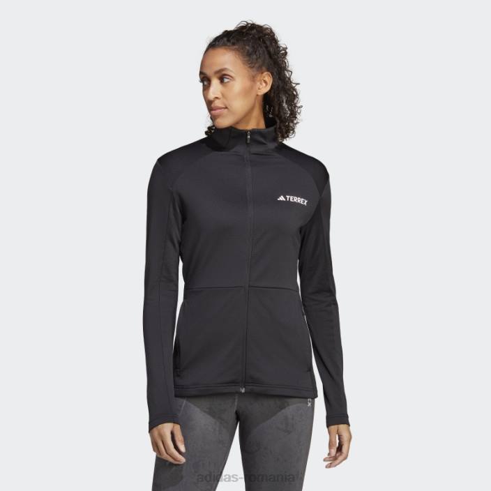 Adidas geacă fleece terrex multi fermoar neagră femei negru 2JBN17228