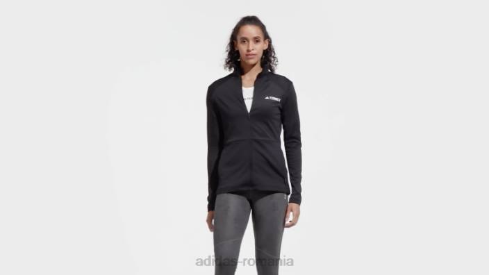Adidas geacă fleece terrex multi fermoar neagră femei negru 2JBN17228