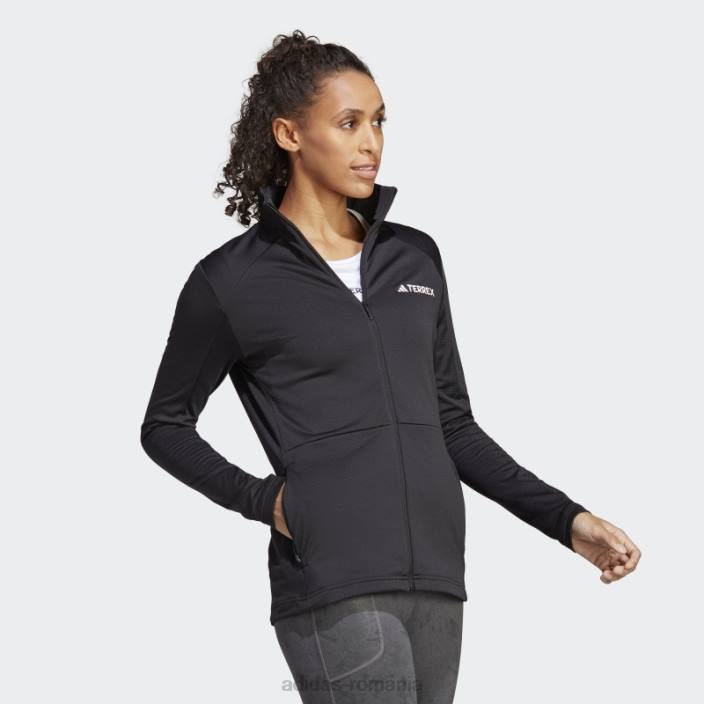 Adidas geacă fleece terrex multi fermoar neagră femei negru 2JBN17228