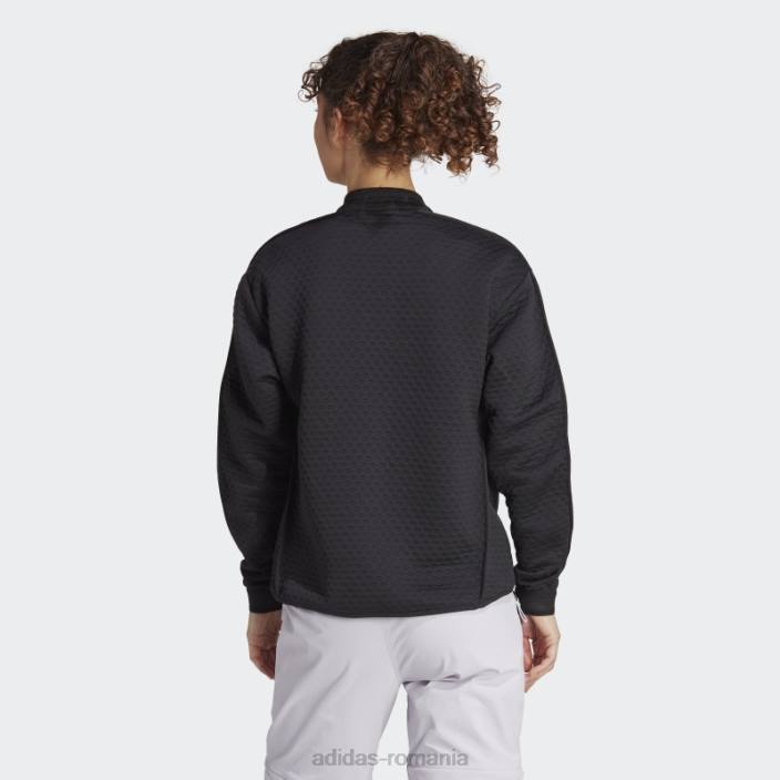 Adidas geacă fleece terrex utilitas cu jumătate de fermoar neagră femei negru 2JBN17066