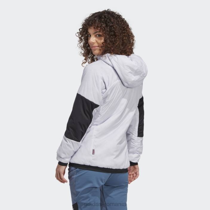Adidas geacă terrex techrock stretch primaloft cu glugă argintiu adidas femei zori de argint/nisip 2JBN17202