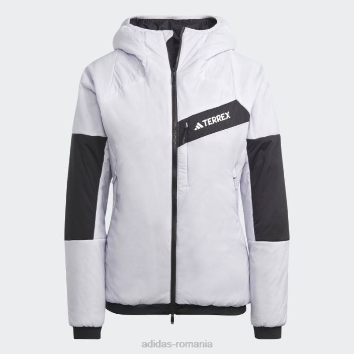 Adidas geacă terrex techrock stretch primaloft cu glugă argintiu adidas femei zori de argint/nisip 2JBN17202