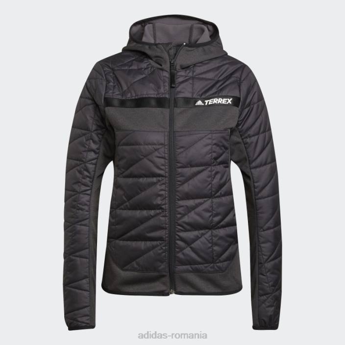 Adidas geaca izolatoare terrex multi primegreen hibrid neagra femei negru 2JBN17102