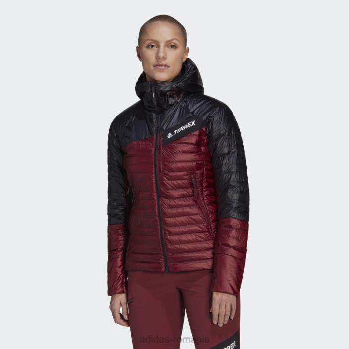 Adidas jachetă adidas cu glugă roșie techrock pe tot parcursul anului femei roșu/negru 2JBN17313