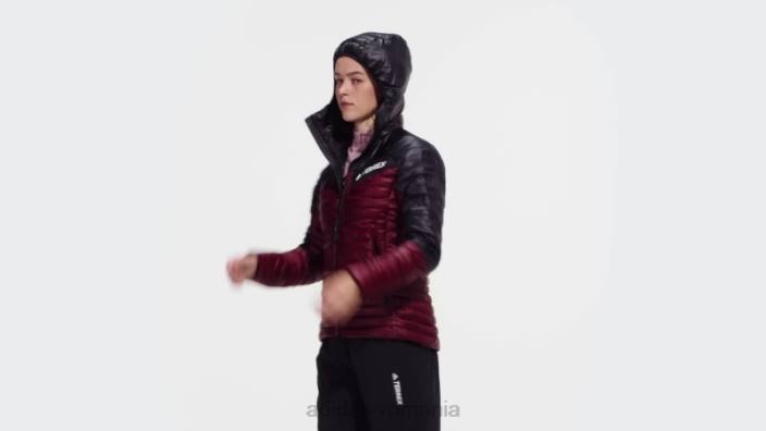 Adidas jachetă adidas cu glugă roșie techrock pe tot parcursul anului femei roșu/negru 2JBN17313