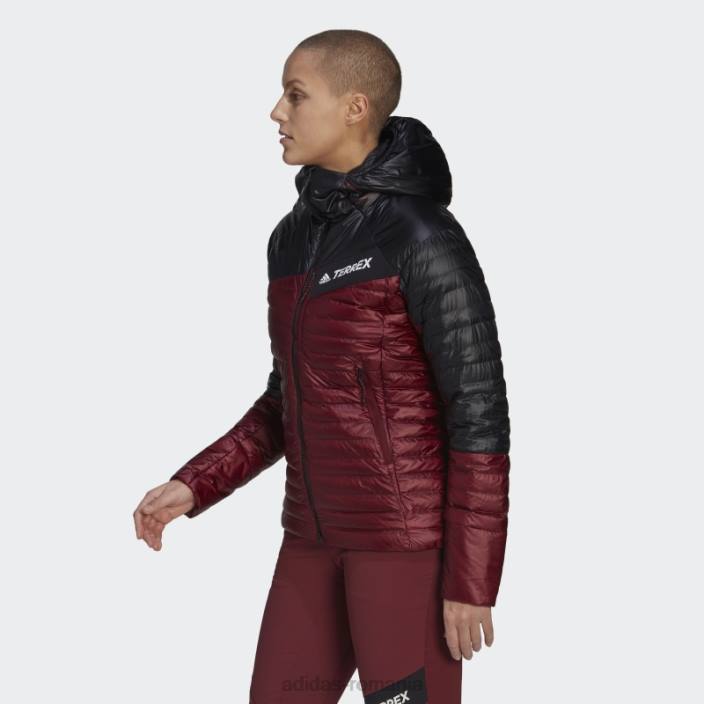 Adidas jachetă adidas cu glugă roșie techrock pe tot parcursul anului femei roșu/negru 2JBN17313