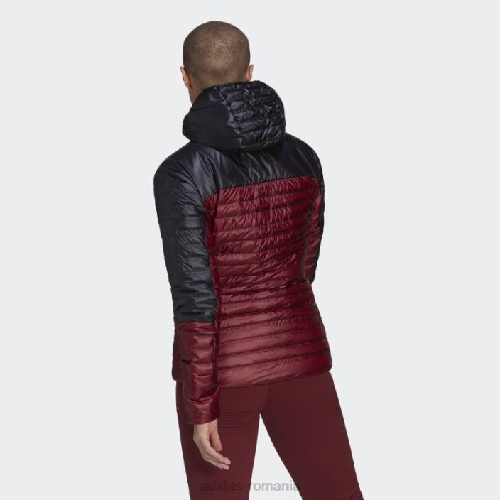 Adidas jachetă adidas cu glugă roșie techrock pe tot parcursul anului femei roșu/negru 2JBN17313