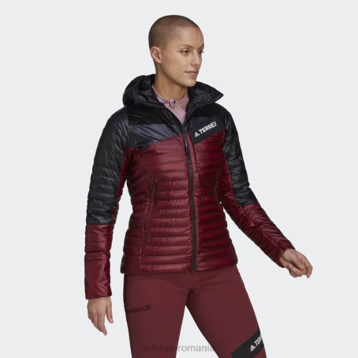 Adidas jachetă adidas cu glugă roșie techrock pe tot parcursul anului femei roșu/negru 2JBN17313