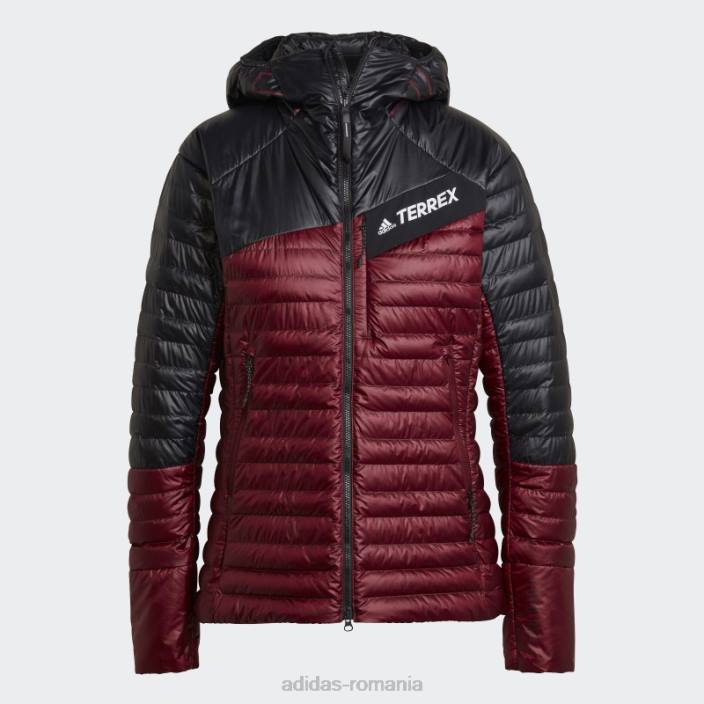 Adidas jachetă adidas cu glugă roșie techrock pe tot parcursul anului femei roșu/negru 2JBN17313
