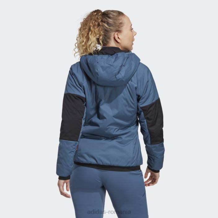 Adidas jachetă cu glugă adidas terrex techrock stretch primaloft femei otel/negru 2JBN17223