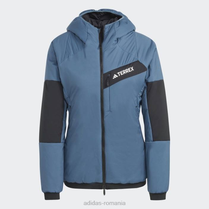 Adidas jachetă cu glugă adidas terrex techrock stretch primaloft femei otel/negru 2JBN17223
