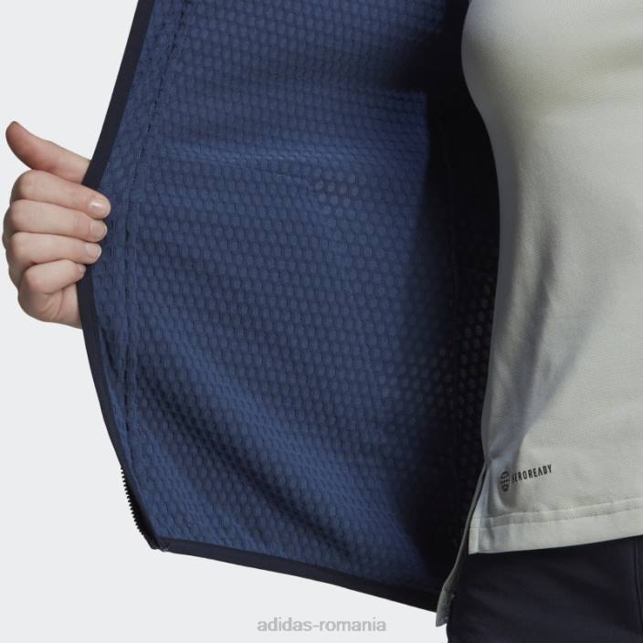 Adidas jachetă de drumeție cu glugă ușoară din oțel terrex tech flooce femei oţel 2JBN17033