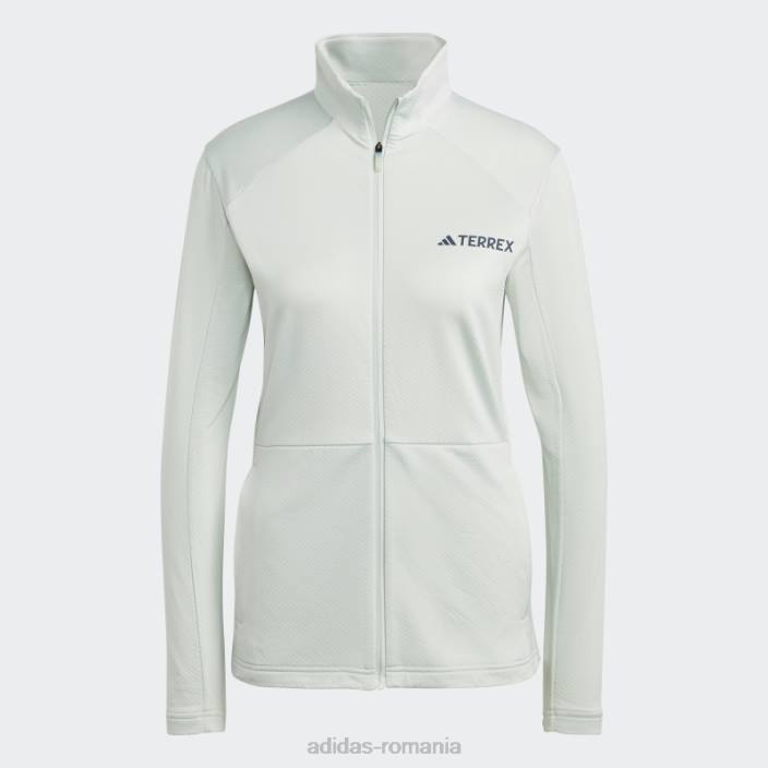 Adidas jachetă fleece Terrex multi cu fermoar verde adidas femei verde 2JBN9993