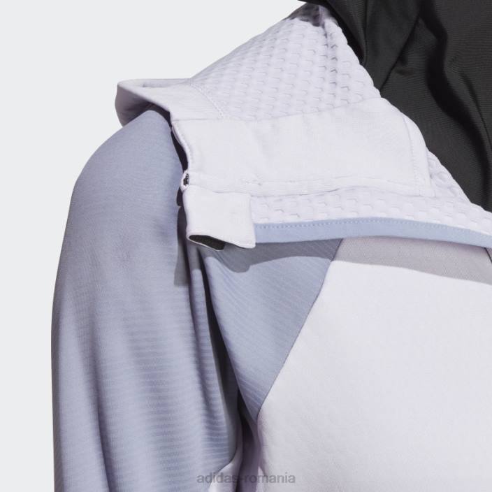 Adidas jachetă fleece de drumeție cu glugă, argint, terrex tech flooce femei zori argintii/violet argintiu 2JBN10000