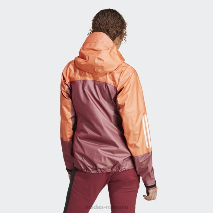 Adidas jachetă roșie techrock light gore-tex femei portocala rosie 2JBN17171