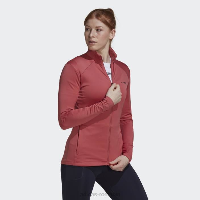 Adidas jachetă terrex multi primegreen cu fermoar complet roșu adidas femei roșu 2JBN17142