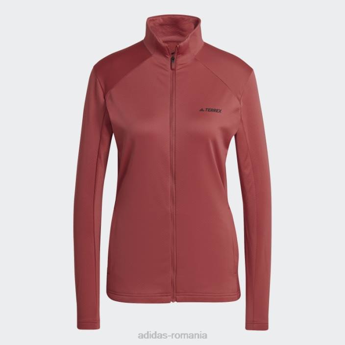 Adidas jachetă terrex multi primegreen cu fermoar complet roșu adidas femei roșu 2JBN17142