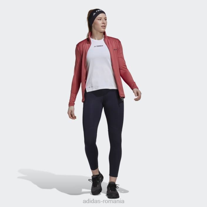 Adidas jachetă terrex multi primegreen cu fermoar complet roșu adidas femei roșu 2JBN17142