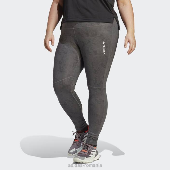 Adidas leggings terrex multi allover imprimeu (plus marime) gri adidas femei gri 2JBN17316