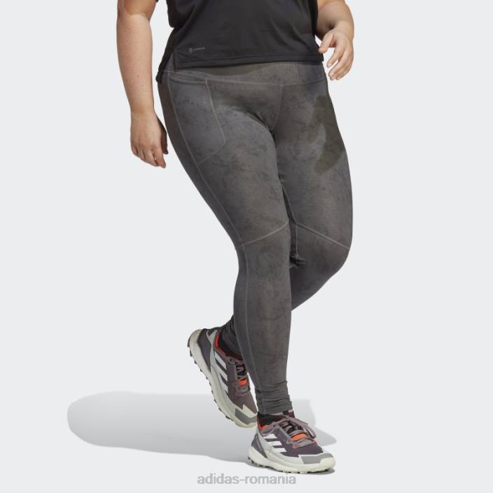 Adidas leggings terrex multi allover imprimeu (plus marime) gri adidas femei gri 2JBN17316