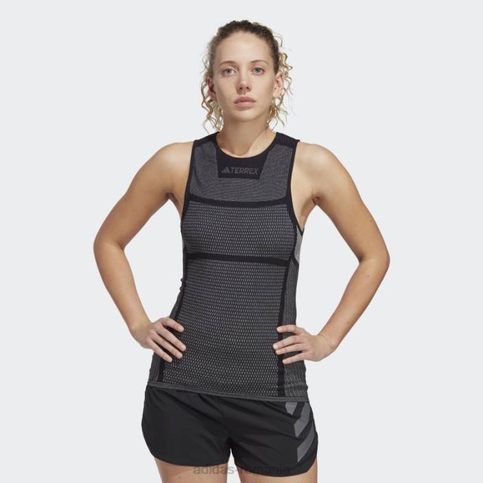 Adidas maiou negru terrex drynamo cu strat de bază fără mâneci femei alb negru 2JBN17303