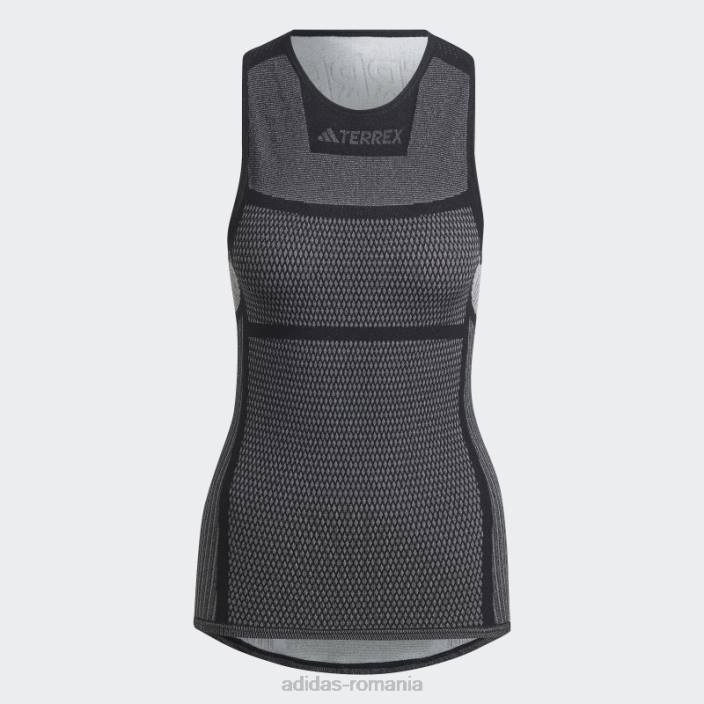Adidas maiou negru terrex drynamo cu strat de bază fără mâneci femei alb negru 2JBN17303