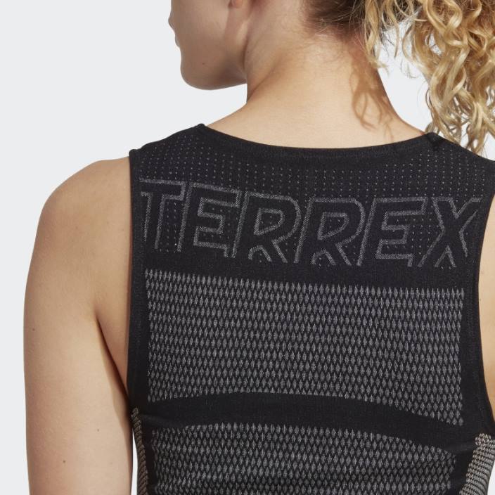 Adidas maiou negru terrex drynamo cu strat de bază fără mâneci femei alb negru 2JBN17303