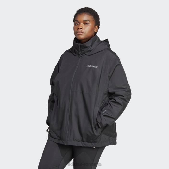 Adidas negru terrex multi rain.rdy jacheta de ploaie 2 straturi (plus size) adidas femei negru 2JBN10287