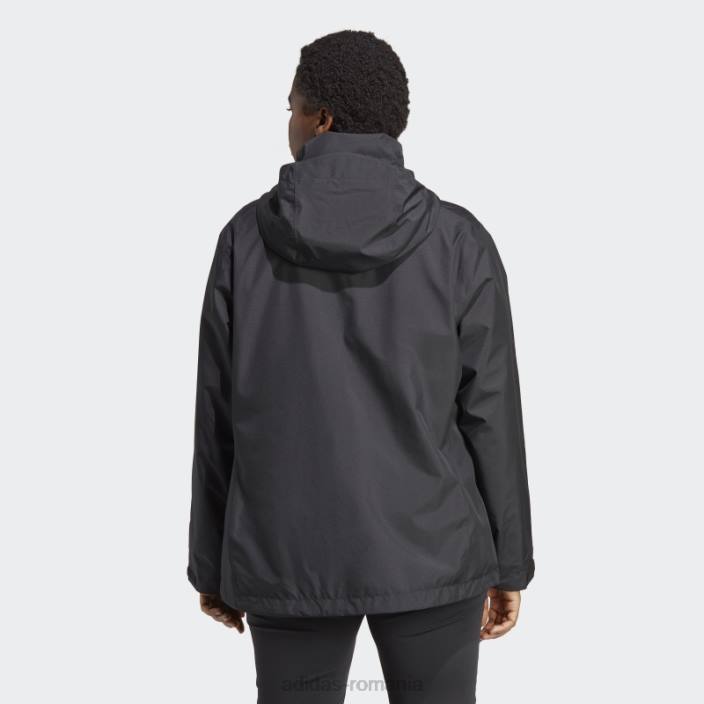 Adidas negru terrex multi rain.rdy jacheta de ploaie 2 straturi (plus size) adidas femei negru 2JBN10287