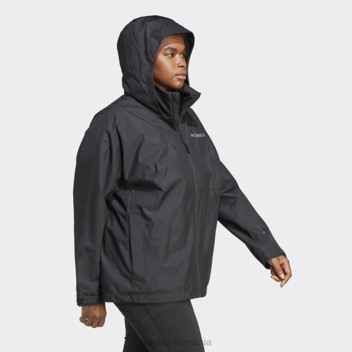 Adidas negru terrex multi rain.rdy jacheta de ploaie 2 straturi (plus size) adidas femei negru 2JBN10287