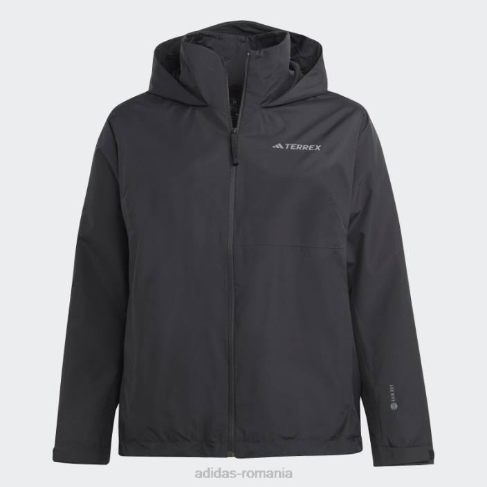 Adidas negru terrex multi rain.rdy jacheta de ploaie 2 straturi (plus size) adidas femei negru 2JBN10287