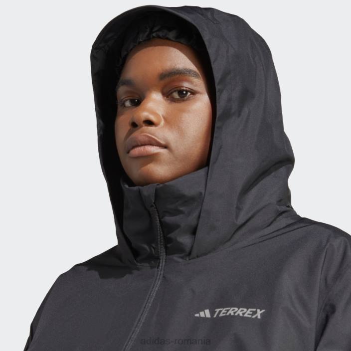 Adidas negru terrex multi rain.rdy jacheta de ploaie 2 straturi (plus size) adidas femei negru 2JBN10287