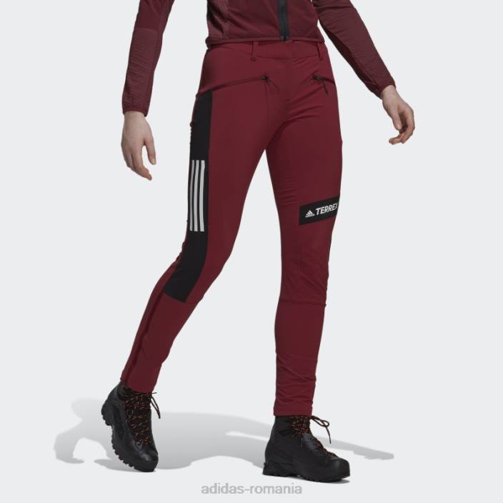 Adidas pantaloni de alpinism techrock roșii femei roșu 2JBN17281