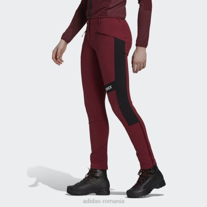 Adidas pantaloni de alpinism techrock roșii femei roșu 2JBN17281